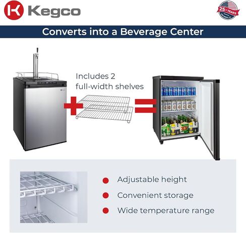Kegco K309X-1 Keg Dispenser, 1 Faucet, Black Stainless Steel in Saudi Arabia