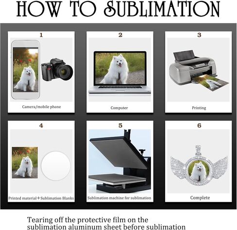 Junkin 24 Pcs Sublimation Rhinestone Trays Pendant Set, Including 6 Double Sided Blank Rhinestone Bezel Trays, 6 Pcs Thick Chains with 12 Sublimation Discs for Making in Kuwait
