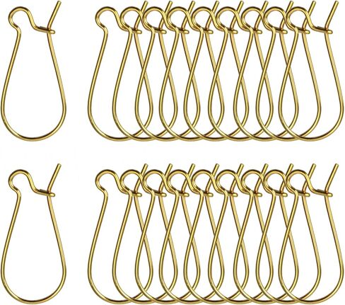 pson 200PCS Golden Earring Wire Hooks, Iron Kidney Ear Hooks, Dangle Earwire Hooks for Jewelry Making Supplies, DIY, Craft in Kuwait