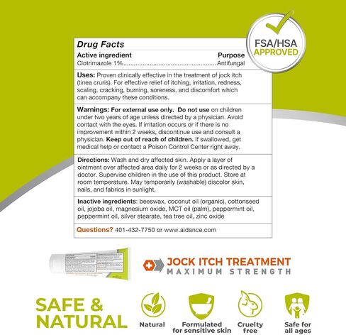 Jock Itch Treatment MAX - Natural Antifungal Ointment by Terrasil (50g Tube) in Kuwait