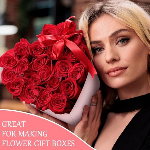 Set of 3 Heart Shaped Boxes for Flowers Valentine‘s Day Gift Boxes Packaging with Transparent Window Lids for Luxury Flower Arrangements Flower Box Gift Wrap Boxes for Wedding Birthday (White) in Saudi Arabia