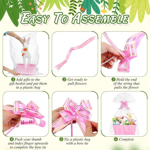 12 PCS سلة عيد الأم سلة فارغة 9.8 × 6.5 '' حمراء وردية سلة هدايا فارغة لملء الجزء الأكبر مع مقابض الأكياس البلاستيكية سحب أقواس لقضاء عطلة عيد ميلاد عيد ميلاد الالتفاف in Kuwait