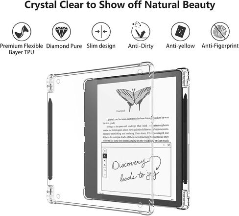 for 6'' Older Kindle Paperwhite Prior to 2018 (5th/6th/7th Generation, 2012-2017 Release,Model EY21 & DP75SDI),Clear Case Soft TPU Back Cover Shell for Kindle E-Reader-Clear in Kuwait