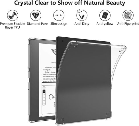 for 6'' Older Kindle Paperwhite Prior to 2018 (5th/6th/7th Generation, 2012-2017 Release,Model EY21 & DP75SDI),Clear Case Soft TPU Back Cover Shell for Kindle E-Reader-Clear in Kuwait