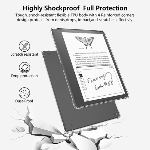 for 6'' Older Kindle Paperwhite Prior to 2018 (5th/6th/7th Generation, 2012-2017 Release,Model EY21 & DP75SDI),Clear Case Soft TPU Back Cover Shell for Kindle E-Reader-Clear in Kuwait