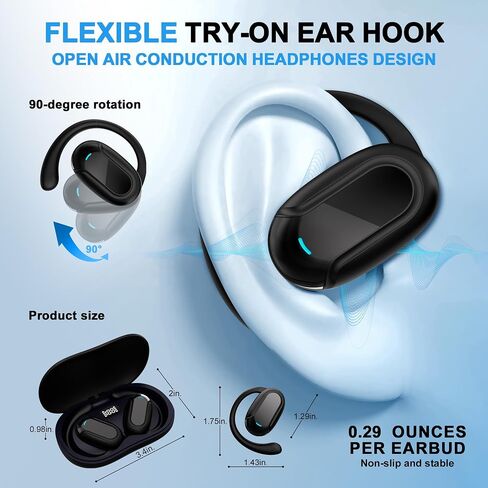 Translation Earbuds Real Time,Ai Language Translation Headphones,Open-Ear Translating Ear Buds,144 Languages Online Translation, Translation Device for Travel Business Learning (Black) in Saudi Arabia
