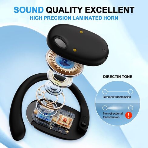 Translation Earbuds Real Time,Ai Language Translation Headphones,Open-Ear Translating Ear Buds,144 Languages Online Translation, Translation Device for Travel Business Learning (Black) in Saudi Arabia