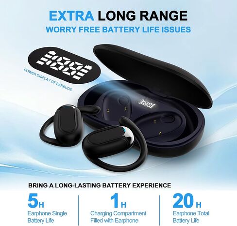 Translation Earbuds Real Time,Ai Language Translation Headphones,Open-Ear Translating Ear Buds,144 Languages Online Translation, Translation Device for Travel Business Learning (Black) in Saudi Arabia