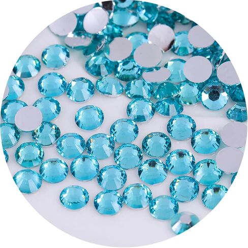 4500 Pcs SS6 2mm Flatback Rhinestones for Nails Art Crafts Glitter Round Gems Crystals DIY Clothes Shoes（Dark Purple) in Kuwait