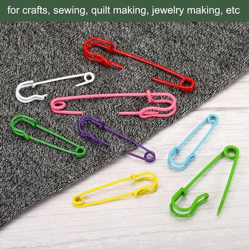 yokive 50 pcs دبابيس أمان ، دبابيس خياطة معدنية كبيرة | صنع الحرف ، رائعة للملابس ، الحياكة ، الخياطة (النغمة الذهبية ، 1.06 بوصة) in Kuwait