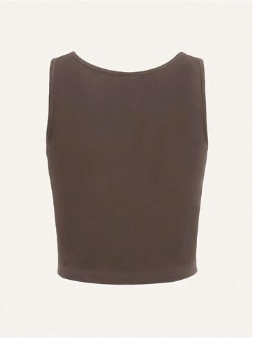 Verdusa Women's Goth Casual Round Neck Tank Tops Sleeveless Crop Top Vest in Saudi Arabia