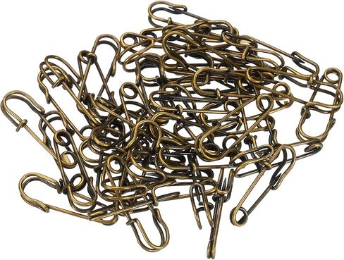 yokive 50 pcs دبابيس أمان ، دبابيس خياطة معدنية كبيرة | صنع الحرف ، رائعة للملابس ، الحياكة ، الخياطة (النغمة الذهبية ، 1.06 بوصة) in Kuwait