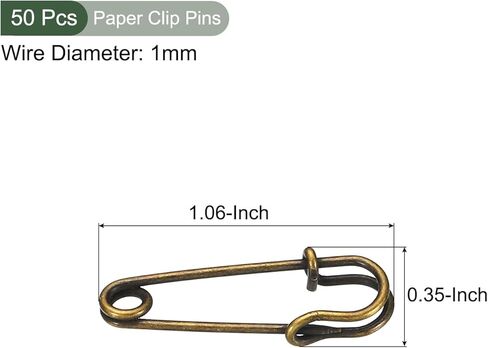 yokive 50 pcs دبابيس أمان ، دبابيس خياطة معدنية كبيرة | صنع الحرف ، رائعة للملابس ، الحياكة ، الخياطة (النغمة الذهبية ، 1.06 بوصة) in Kuwait
