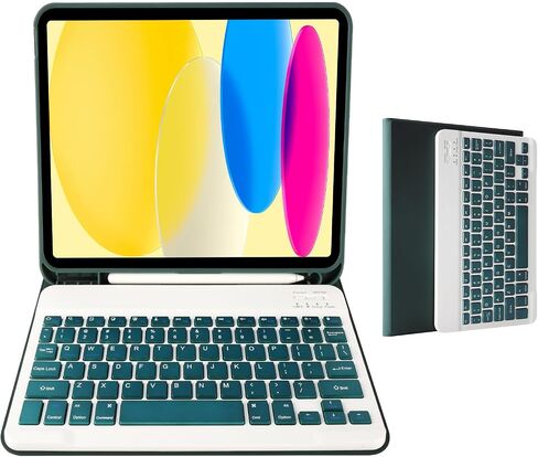 Keyboard Case for iPad 10th Generation 10.9 inch 2022(A2696/A2757/A2777), Slim Smart Keyboard Case with Detachable Bluetooth Keyboard and Pencil Holder for iPad 10th Gen in Kuwait