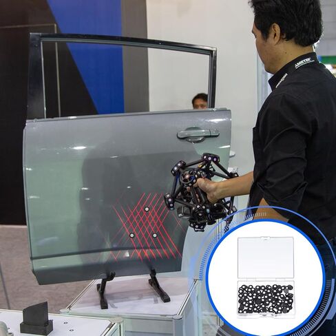 Kingdder 200 PCS 3D Tracking Tracking DOT للماسح الضوئي الداخلي 6.0 مم الخارجي 10 مم مرجعية مرجعية علامة الانعكاس أهداف وضع الانعكاس للمسح ثلاثي الأبعاد in Kuwait