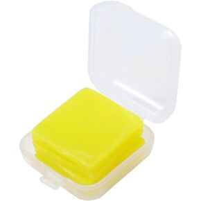 6PCS Premium Square Diamond Painting Wax Kit - Adhesive Clay for 3D Mosaic Art, Crafting Tools with Storage Box (2.5x2.5cm, Yellow)