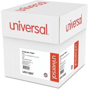 Universal UNV15807 9.5 في. × 11 بوصة. 20 رطلاً. ورقة مطبوعة من جزء واحد - أبيض (2300/كرتون)