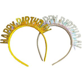 2pcs عيد ميلاد سعيد عصابات عيد ميلاد الفضة البيضاء tiaras والذهب الذهب لنساء الفتيات الأولاد الأمير الأميرة حفلة عيد ميلاد ، لوازم زخرفة عيد ميلاد عيد ميلاد ، 6.5 "*4.3"