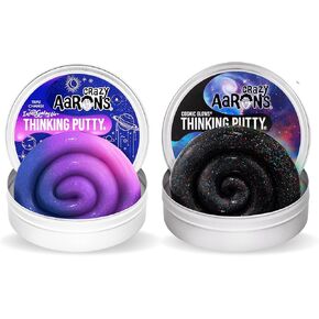 تشمل حزمة Crazy Aaron's Space Lover Putty ، تغيير اللون بين المجرات وبدء الوهج الكوني الغبار في معجون التفكير المظلم.