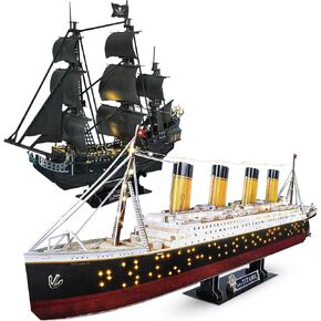 CubicFun Christmas Gifts 3D LED Puzzles for Adults Model Ship Kits