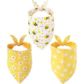 3pcs Spring Summer Dog Bandanas Dropible Dog Dick Triangle Triangle Bandanas for Medium Carge Puppy Pet Decorations
