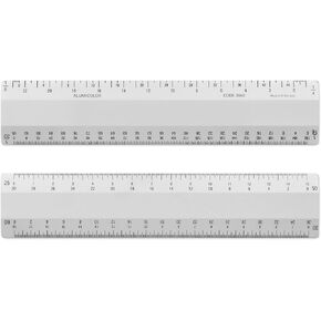 Alumicolor Combination 6 inch w/ 4 Bevel Design Scale Ruler for Drawing, Drafting, Architecture & Engineering, Silver