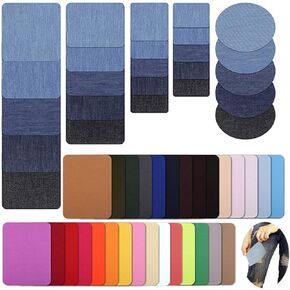 54pc/Set Assorted Iron on Repair Patches for Clothes DIY Ironing Multi Colored Decorative Appliques parches para ropa Fabric Patches