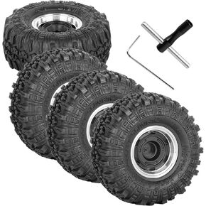 RC 1.0 بوصة Beadlock Aluminium Aluminium Wheels Rim Rim for 1/24 1/18 AXIAL SCX24 TRX4M RC CRAWLER CAR.4PCS （البرونز)