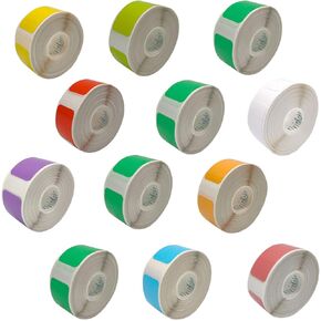 12rolls D30 Label Tape Label Print Stickers Laminated Labeling Paper Replacement Compatible with D30 Portable Label Printer, 180 Labels/Roll, 15 x 30 mm,Colorful MIX1