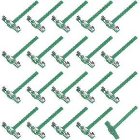 50-Pack Boutonnieres Safety Pins, Plastic Triangle Corsage Pin Buttonhole Flowers Pins for Wedding/Bridegroom Brooch/Party, T Shape Safety Clips Holder [4.5cm, Green]