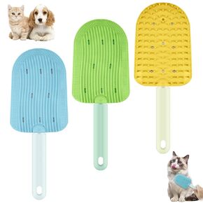 3 PCS CAT LANANG COMB ، 2025 SILICONE CAT BRESS للقطط الداخلية للقطط ذات الشعر الطويل ، وفرشاة القطط المدمرة للقطط لإزالة كرات الشعر تقلل من الفراء