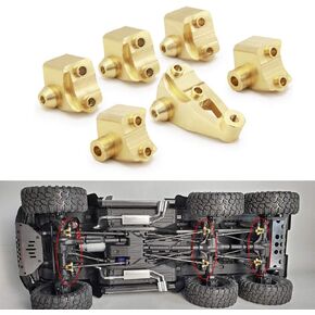 RCLions Heavy Duty 67g Brass Front Rear Axle Lower Shock Mount for TRX6 6X6 1/10 RC Car Upgrades Accessories