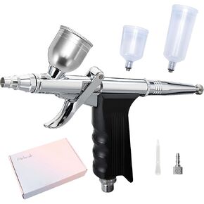مجموعة البخاخات Airbrush 0.3 مم مجموعة فرشاة الهواء مجموعة مجموعة البخاخات مع 7CC و 30 مل و 40 مل الكوب الطلاء البلاستيك cup