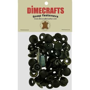 -Dimecrafts Line 24 Long Post Snap Fasteners Buttons Compare to Tandy DIM (Gun Metal Plated)