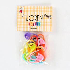 Loren 20 قطعة مزيج علامات الحياكة الكروشيه مقاطع الكروشيه دبابيس غرزة علامات قفل غرزة الحياك