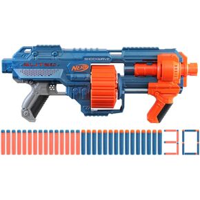 NERF ELITE 2.0 Shockwave RD-15 Blaster ، 30 NERF RATS ، 5-Dart Detating Drum ، Fire-Action Slam Fire ، إمكانيات تخصيص مدمجة