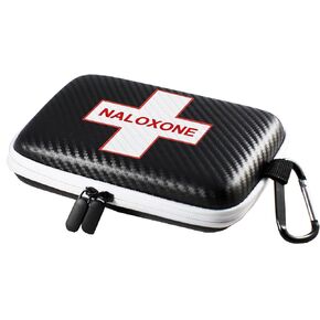 Naloxone Case for Opioid Overdose Kits | Custom Designed Hardshell Case Holds All Formulations of Naloxone | Does NOT Include Accessories or Nasal Spray (Case Size 7" x 4.5" x 2") (Black - 1)