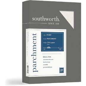 Southworth 984C Parchment Specialty Paper Ivory 24 lb. 8 1/2 x 11 500/Box (SOU984C)