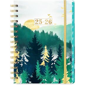 Planner 2025-2026 - Academic Planner 2025-2026, JUL 2025 - JUN 2026, 6.3" x 8.4"(A5 Size), Weekly and Monthly Planner, 2025 Academic Planner with Hardcover, Back Pocket, Laminated Tabs