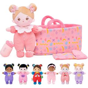 ouozzz 10 "إكسسوارات دمية الطفل دمية ناعمة مع دمية صغيرة ، باسينيت ، بطانية وزجاجة ، Playet التظاهر بالتعليم الاجتماعي العاطفي لمدة 3 سنوات من العمر فتيات عيد ميلاد هدية عيد ميلاد الوردي in Kuwait