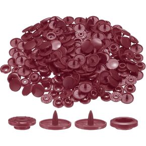 Harfington 400 مجموعة من البلاستيك Snaps T5 Round Resin No-sew زر السحابات البلاستيك المسبقة للملابس للخياطة معطف المطر الحفاضات المرايل ، الرمادي ، رمادي