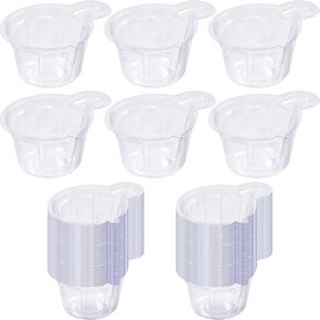 150pcs 40 مل يمكن التخلص من الراتينج البلاستيكي خلط أكواب الكوب متعدد الأغراض لخلط الطلاء ، وصمة عار ، الايبوكسي ، الراتنج (واضح)