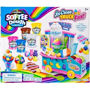 CRA-Z-Art Softee Dough Ice Cream Playset ، مركب النمذجة مع القوالب ، تتراوح أعمارهم بين 3+ ، 10 أوقية