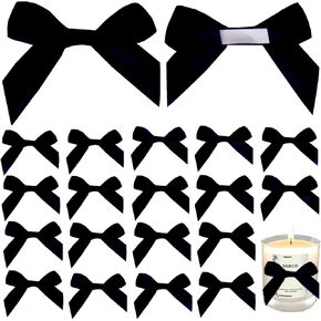 50 حزمة أقواس ساتان لاصق ذاتية لالتفاف الهدايا ، 2.6 × 2.2 بوصة أقواس شريط الساتان ، أقواس الشريط قبل الجد in Kuwait