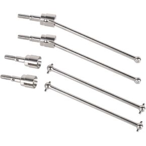 Front/Rear Dog Bones,4PCS Metal Differential Cup,Front/Rear Dog Bone for RC Car 1/10 WLtoys Replacement Accessories（Silver）
