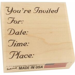 Stamps by Impression You're Invited Rubber Stamp - ST 1101-2.25" x 2.25"