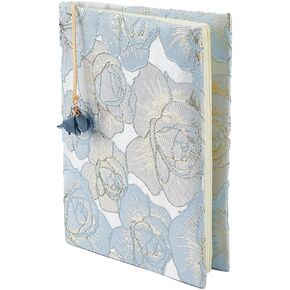 Superfindings Rose Blue Book Cover A5 Paperback Book Cover Protector Fabric Books Sleeve Hand Compling Covered With Flower Pottor