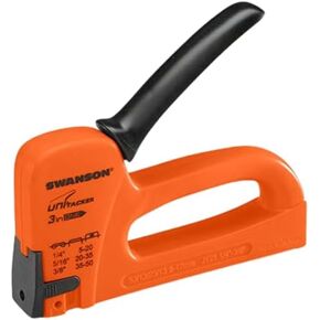Swanson Tool Co STA869 Unitacker 6 in 1 Staple Gun/Hand Tacker; Fits Arrow Heavy Duty T50, Light Duty JT21 and T25 Staples; also Brad Nails and Headless Pins; Ships with 5﻿00 Assorted Staples