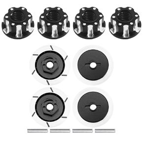 4pcs المكسرات السداسية ، M4 الألومنيوم سبيكة RC Hex Hex المكسرات وسبائك الألومنيوم RC 12mm Hex Hub Rim Disc