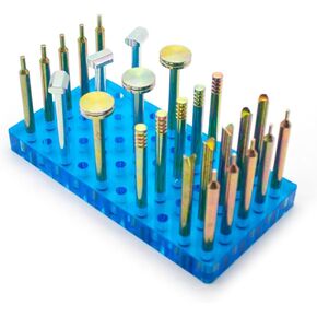34pcs مجموعة Dopsticks عالية الدقة ، قطرها 6 مم 65 ملم عصا DOP مع أداة طحن الحجر الحجر الحجر (34 ٪)